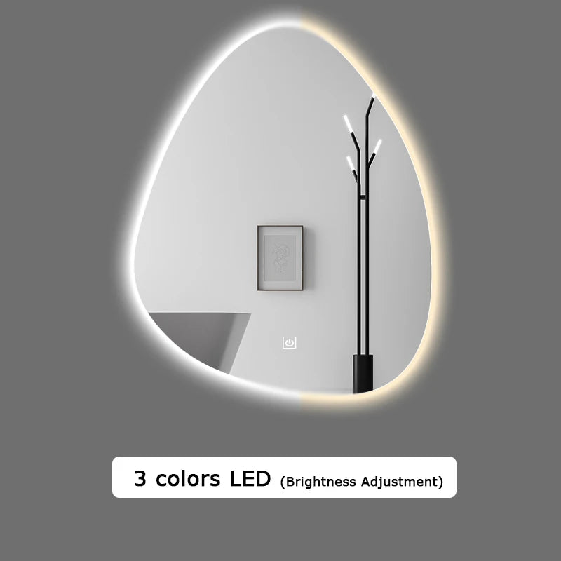 miroir intelligent multifonction avec haut-parleur bluetooth et led réglable