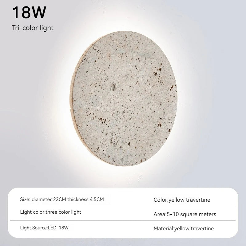 applique murale led vintage en pierre naturelle décorative