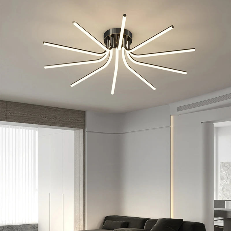 Plafonnier LED en cuivre au design moderne