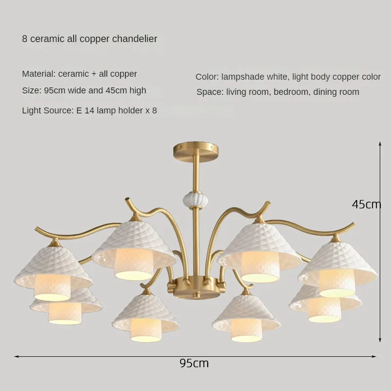 lampe de bureau en céramique et cuivre design moderne angle réglable