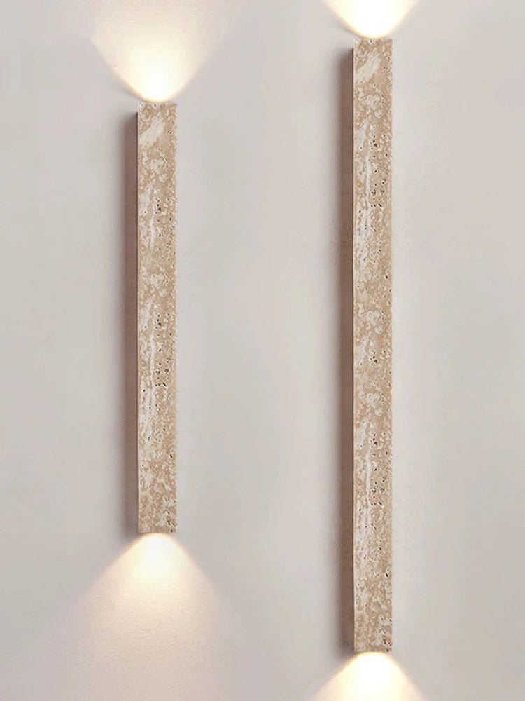 Longue applique LED rétro pierre chambre lampe de chevet Style crème éclairage d'ambiance pour escalier salon décoration de la maison