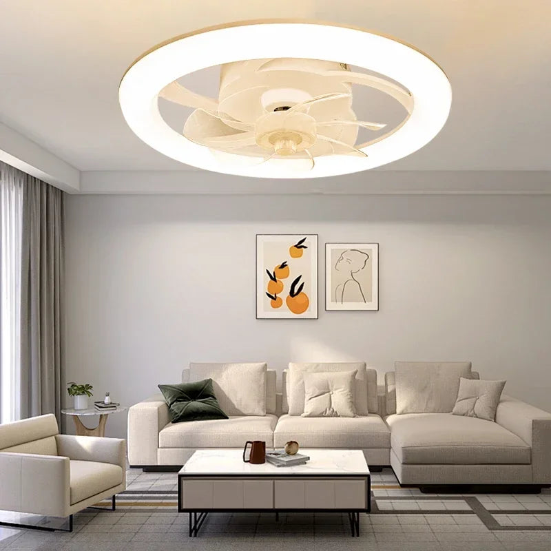 plafonnier moderne avec télécommande et 3 vitesses de ventilation
