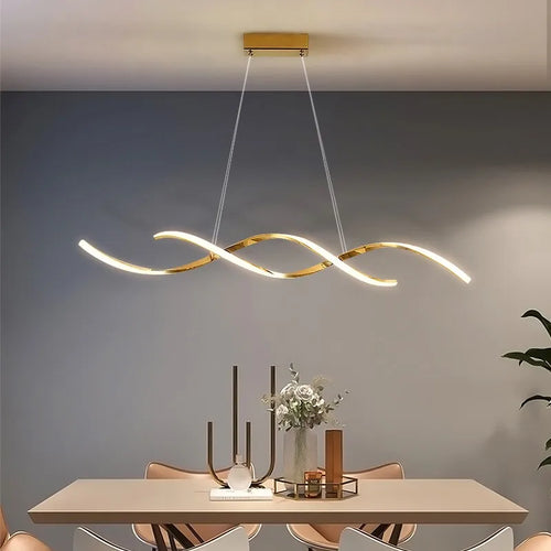 lustre moderne minimaliste en acier inoxydable pour restaurant et bar