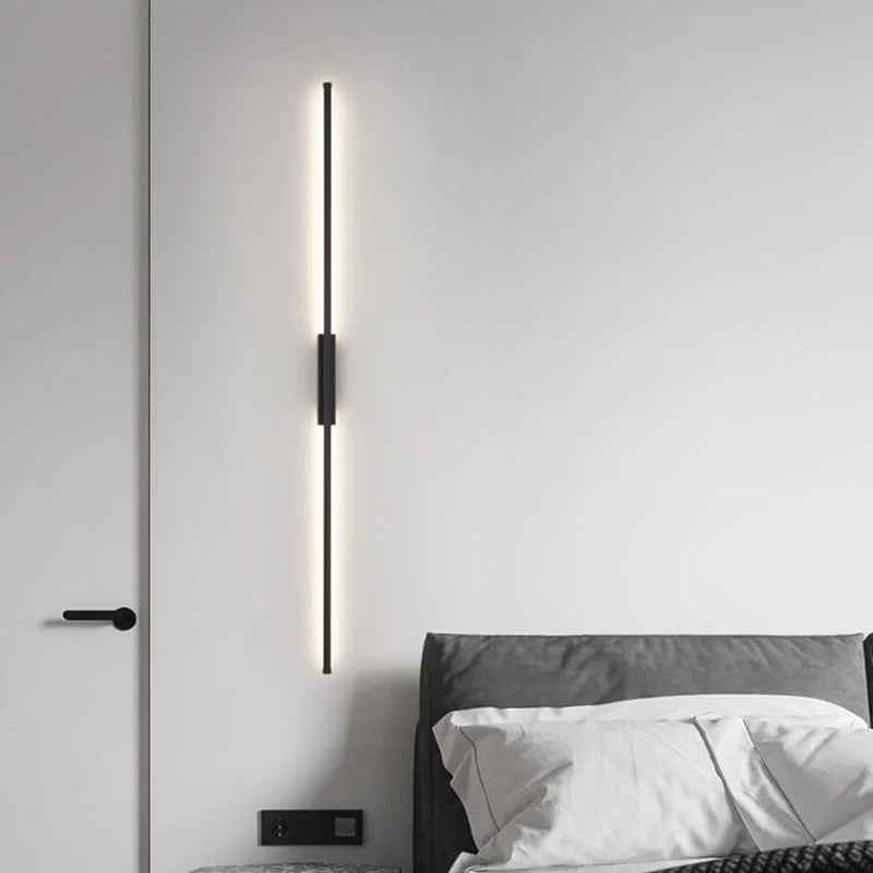Nordique noir applique murale LED lumières applique pour chambre salon lampes d'intérieur applique murale Luminaires décor pour la maison AC110-220V