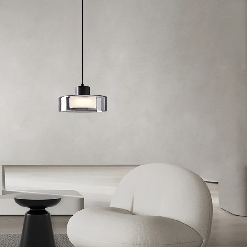 Suspension minimaliste design nordique moderne en verre de cuivre
