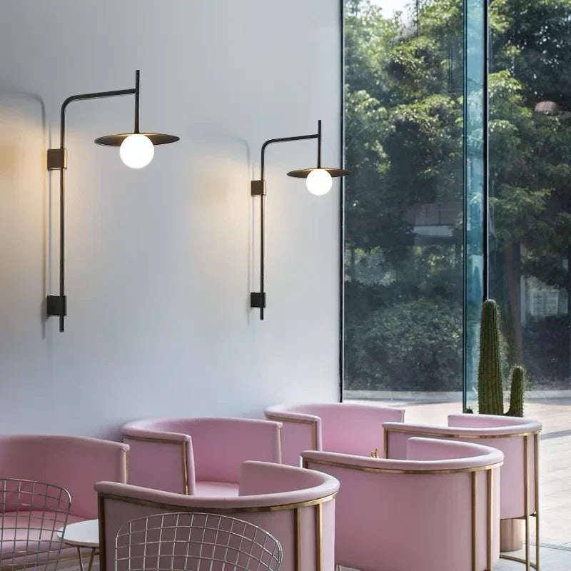 applique murale Nordique créatif bras mobile verre G9 ampoule salon chambre hôtel étude tête de lit éclairage LED lumière décorative