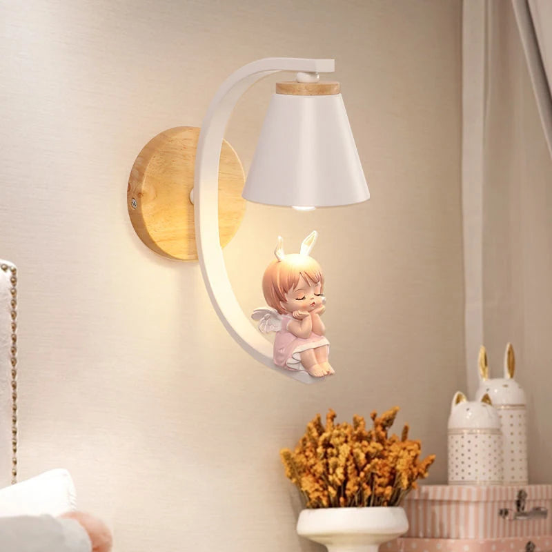 Applique murale nordiques décor à la maison appliques murales pour lecture ange fille chambre lit Led miroir luminaires Loft industriel Luminaria