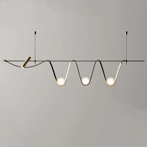 lustre en verre nordique créatif avec éclairage led