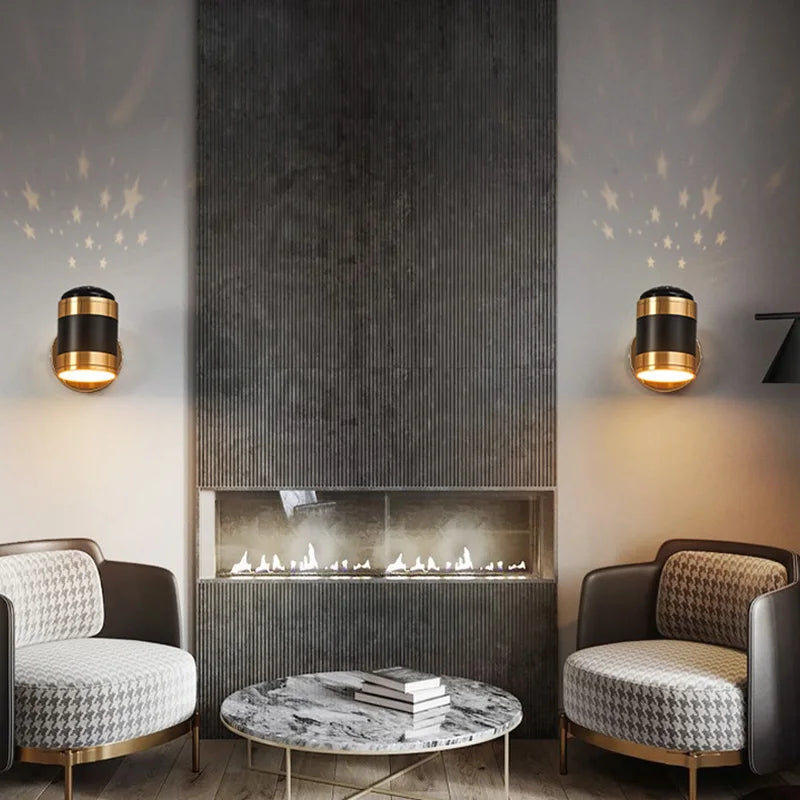 Applique murale de chevet nordiques avec Projection d'étoiles