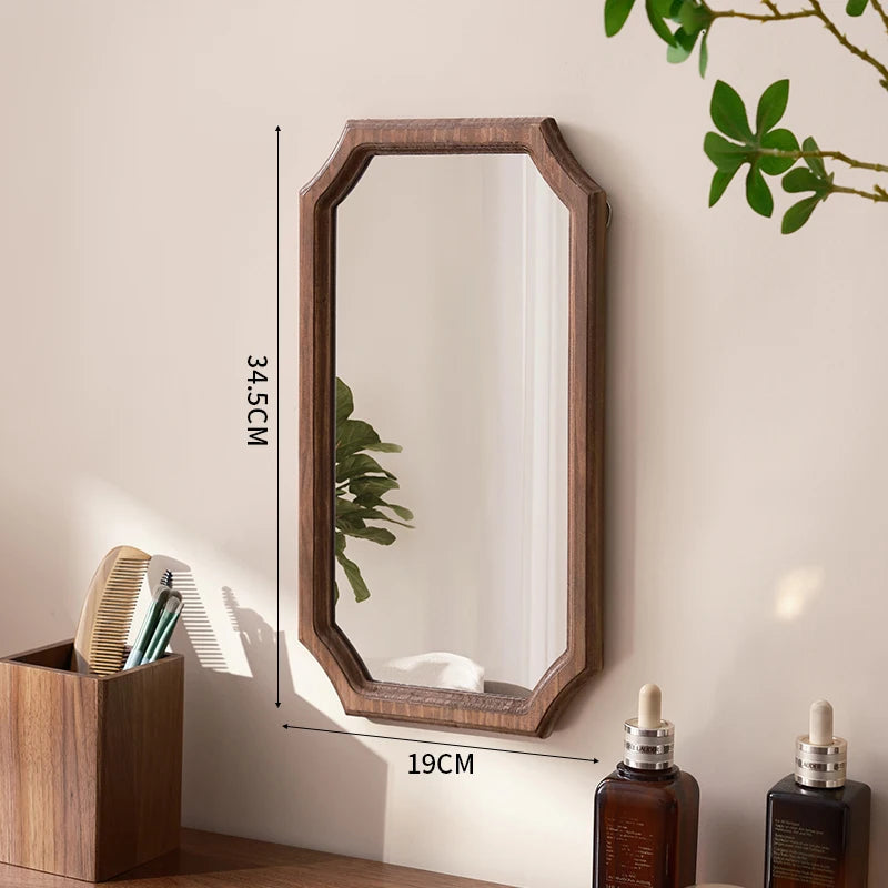 miroir vintage en bois massif miroir maquillage étanche mural antirouille