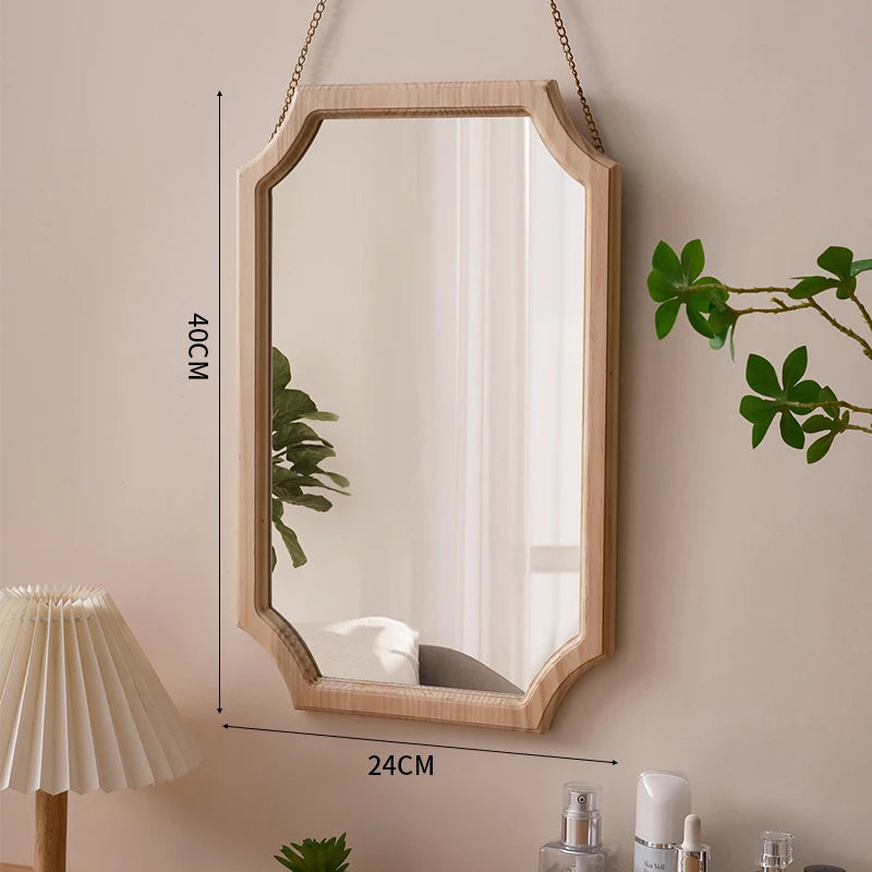 miroir vintage en bois massif miroir maquillage étanche mural antirouille