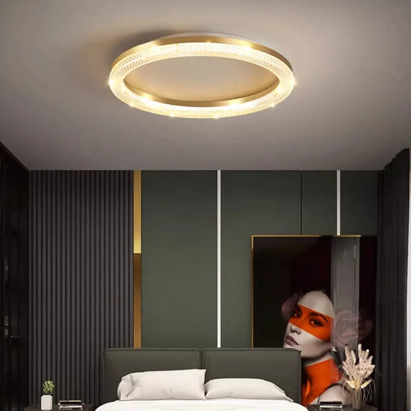 plafonnier led rond ou carré nordique pour décoration de luxe