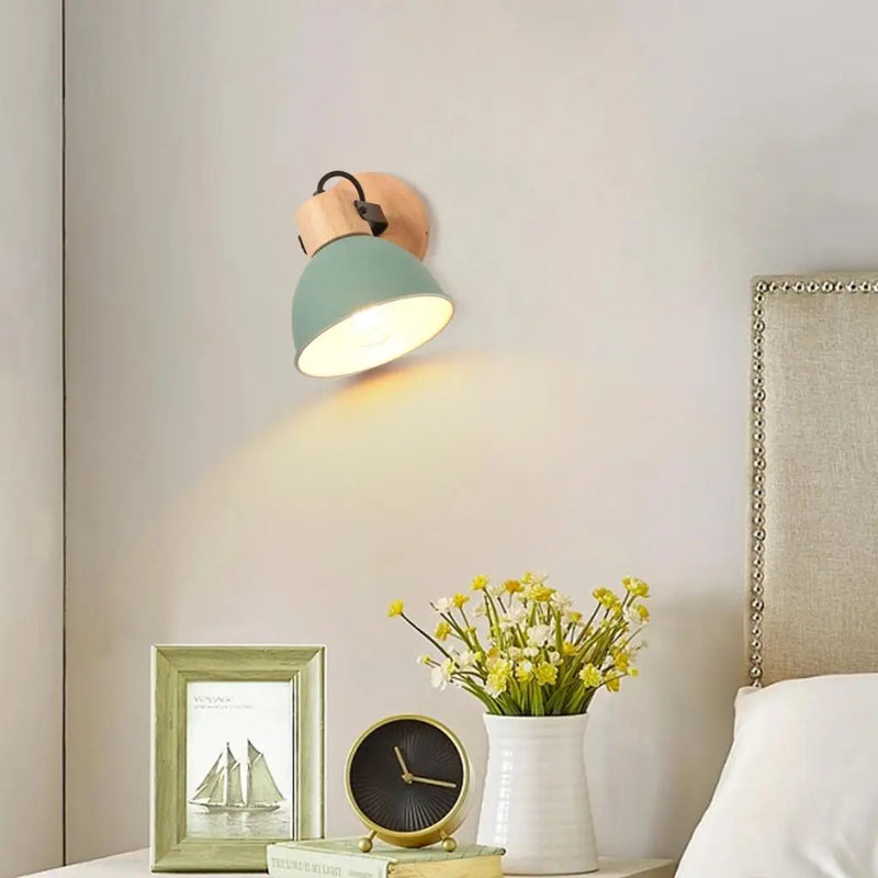 applique murale nordique en bois pour lecture