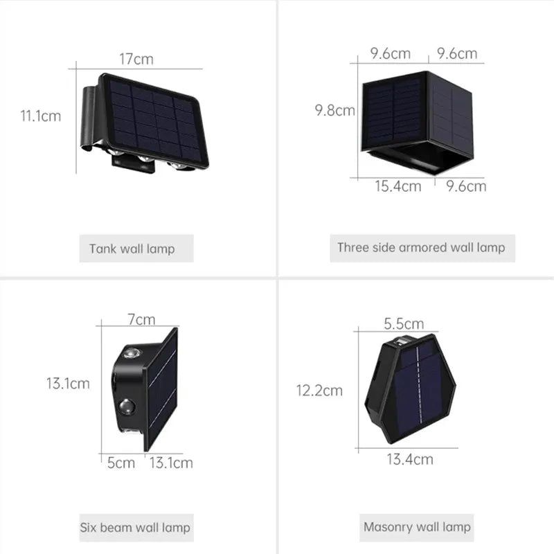 applique murale solaire led extérieure étanche pour jardin