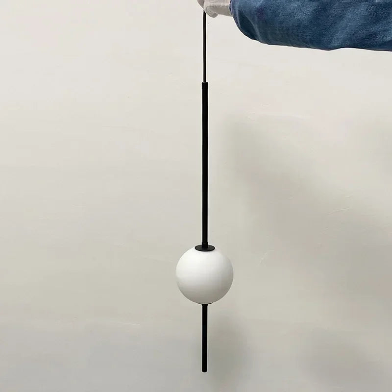 Nordique Simple boule de verre suspension lumières salle à manger chambre décor lampe suspendue Restaurant Bar Suspension lustres éclairage
