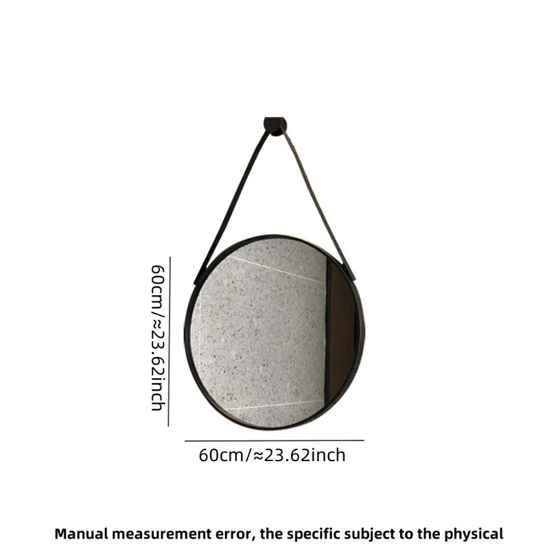 miroir rond doré mural pour salle de bain et coiffure