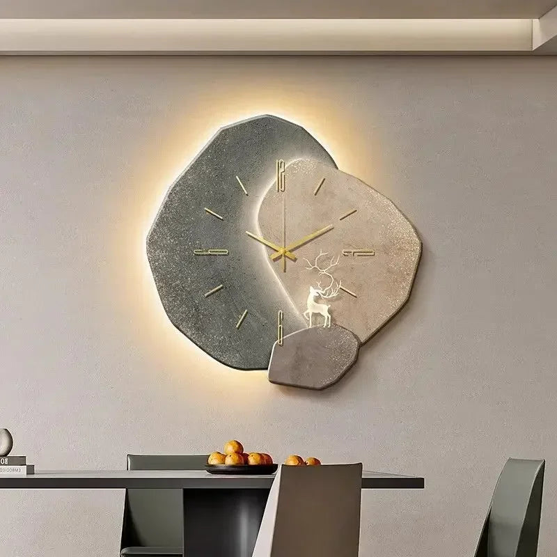horloge moderne design lumineux minimaliste élégante mécanisme silencieux