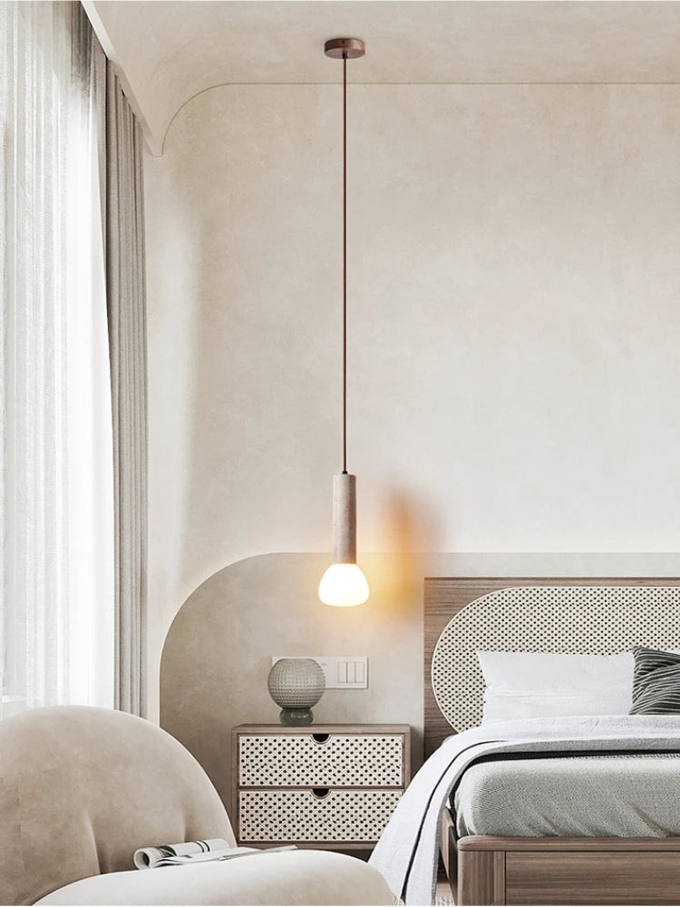 lustre créatif en pierre pour éclairage intérieur moderne