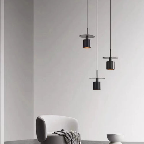 suspension en laiton noir avec cordon réglable pour intérieur