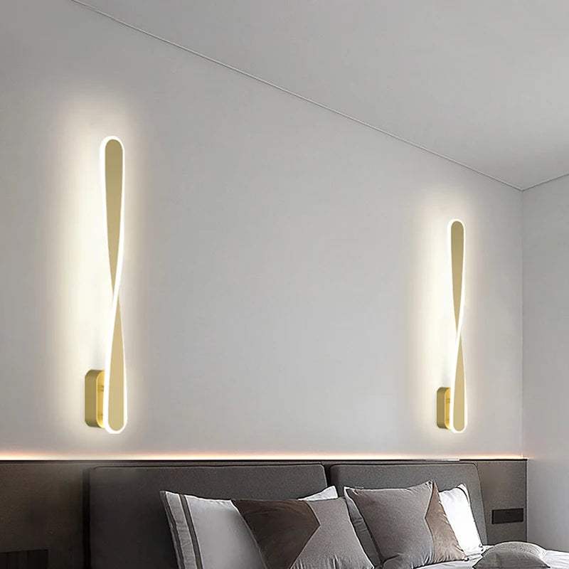 Applique murale led spirale hailion pour décoration intérieure créative