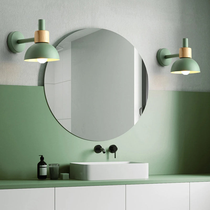 Applique murale nordique moderne pour Macarons couloir lampe de chevet salon chambre décoration éclairage E27 Base tête applique luminaire