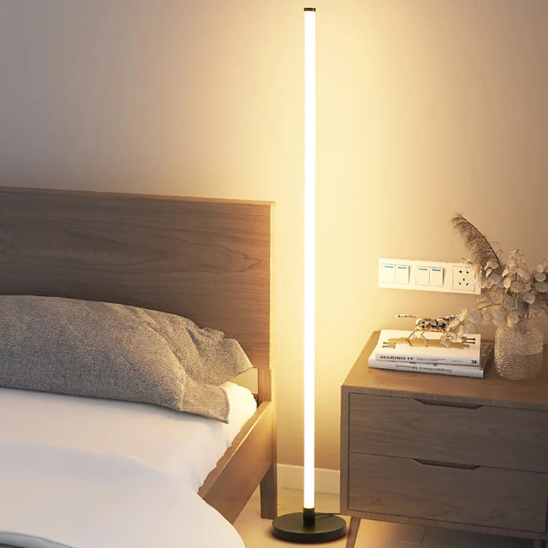 Lampadaire LED moderne longue bande lumineuse chambre salon Luminaire étude éclairage Vertical chambres de chevet décor luminaires Lustre