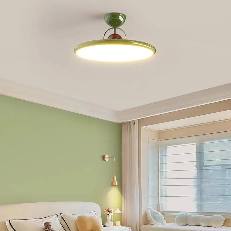 plafonnier Moderne volants soucoupe créative colorée rouge vert Beige cuisine salle à manger éclairage Suspension