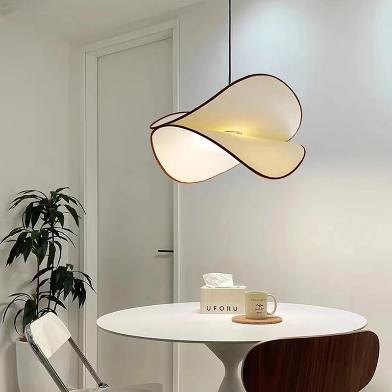 lustre led suspendu en tissu style réglable