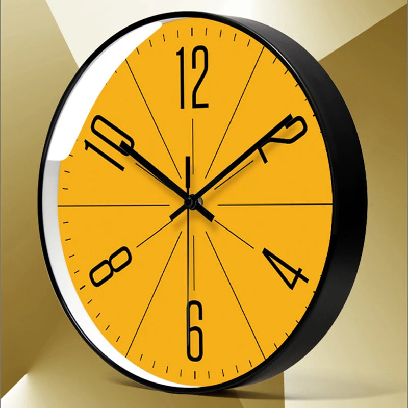 horloge murale silencieuse moderne pour décoration intérieure facile à lire