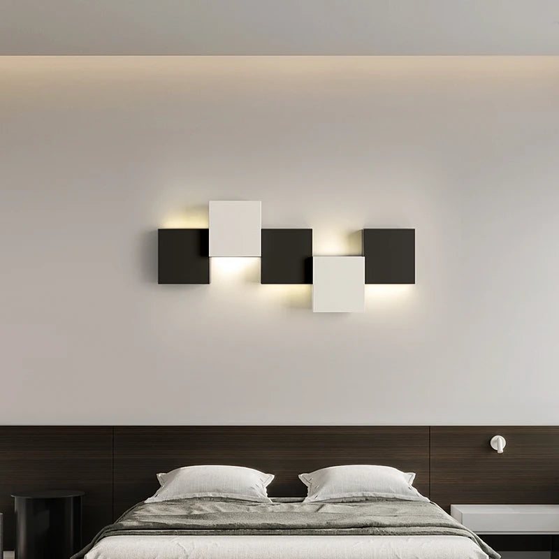 Applique murale de chevet de chambre à coucher minimaliste moderne