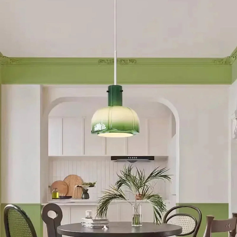 lampe led suspendue en verre au design nordique décoratif d'intérieur