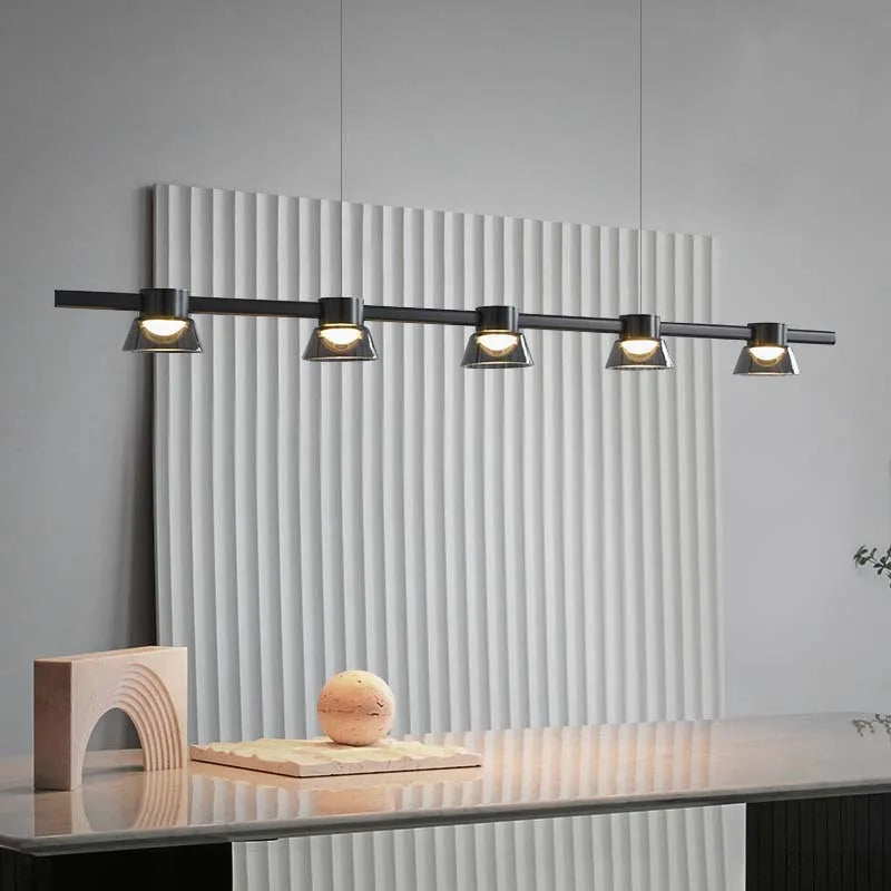 lustre moderne minimaliste led en verre design nordique suspendu
