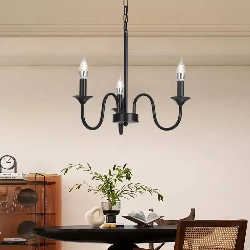 lustre rustique classique en fer pour décoration intérieure