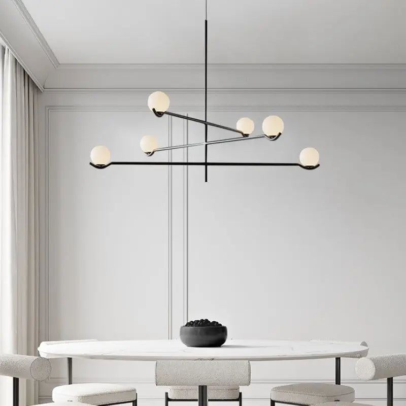 lustre minimaliste boule de verre Luces à LED pour chambre salon salle à manger maison lumière