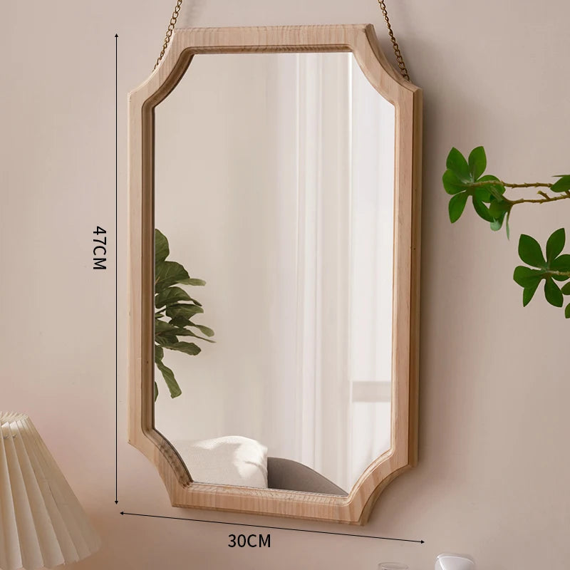 miroir vintage en bois massif miroir maquillage étanche mural antirouille