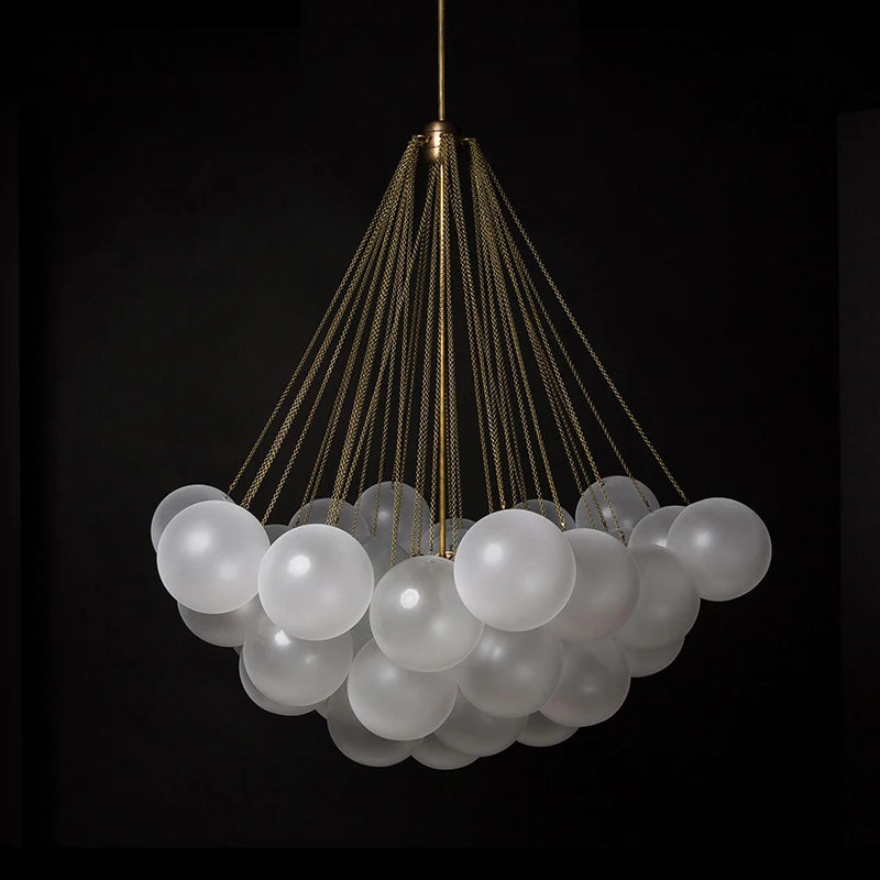 lustre boule de verre moderne led suspension nordique suspendu