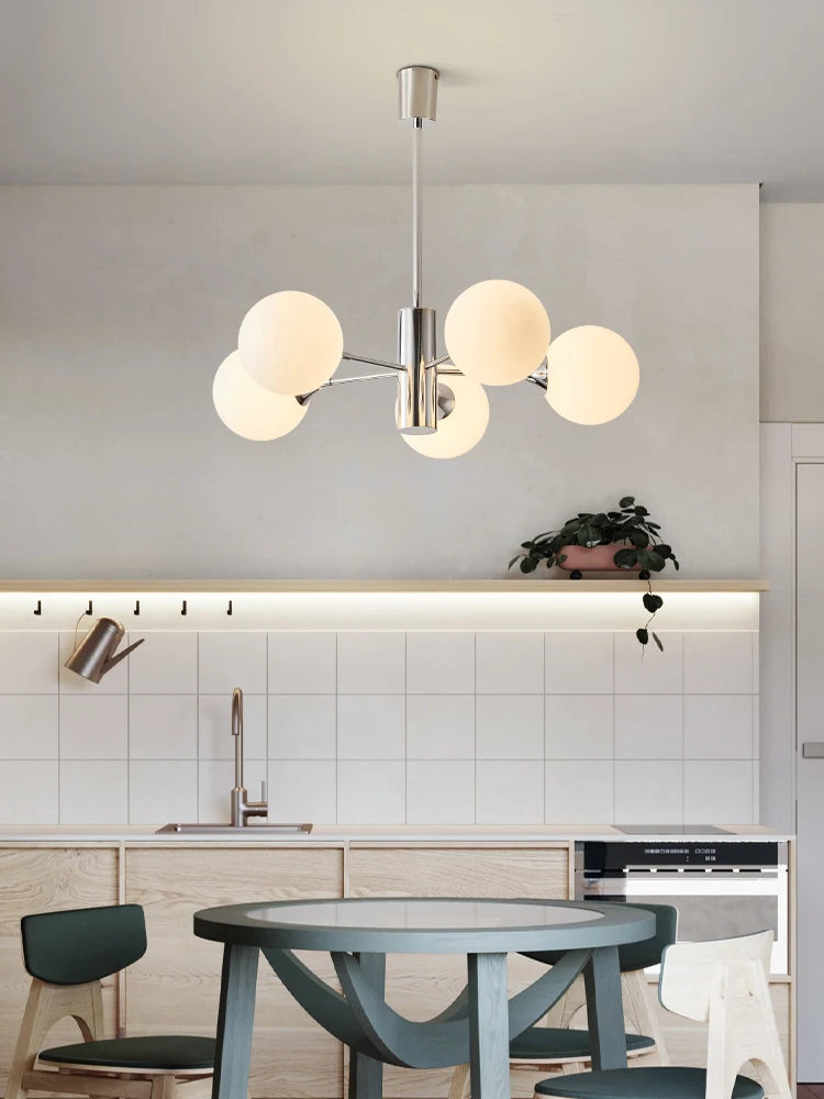 lustre design nordique moderne forme haricot magique luxe éclairage intérieur