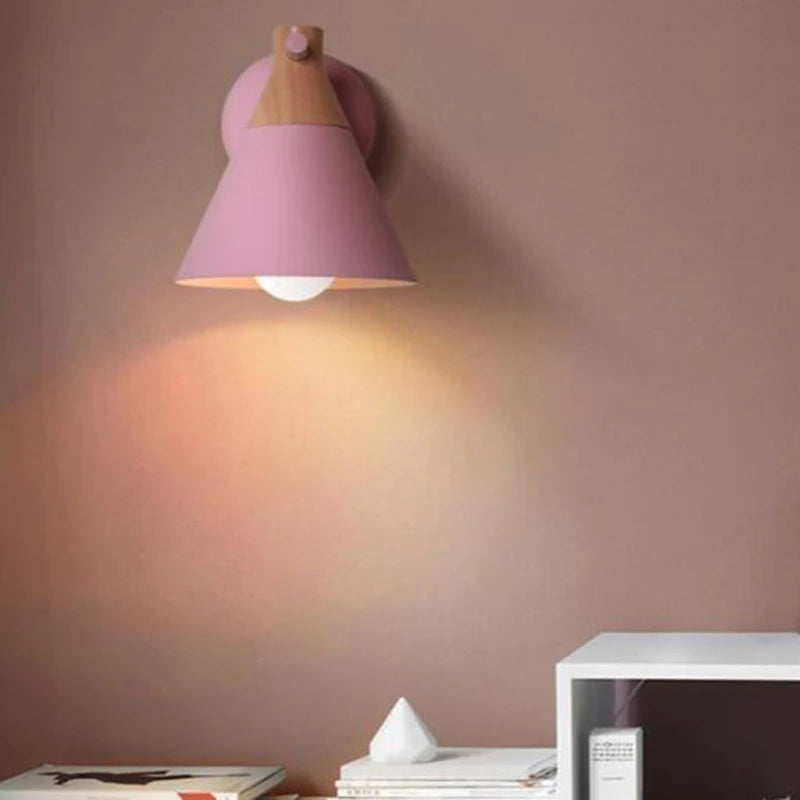 Nordique Macaron Applique Applique Moderne Salon Éclairage De Chevet TV Fond Foyer Couloir Allée Décor MUR LED Lumières