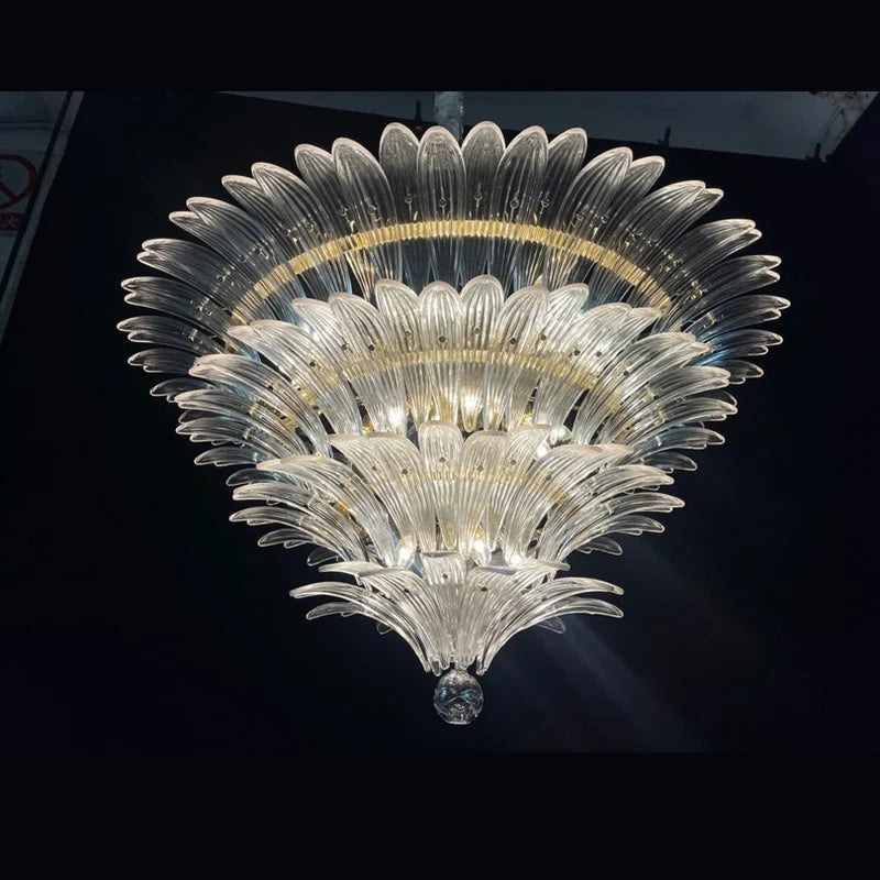 Lustre led moderne style européen avec décoration en cristal