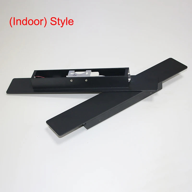 Applique murale extérieures imperméables bande aluminium appliques murales 18W LED noir applique chambre extérieur luminaires extérieurs