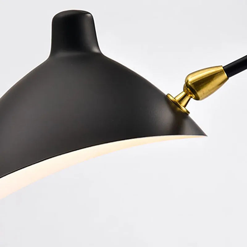 lampadaire minimaliste blakc en métal avec abat-jour rotatif