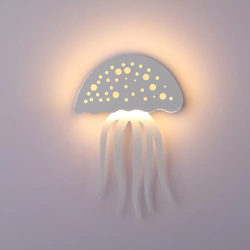 Applique murale blanche en forme de méduse à LED