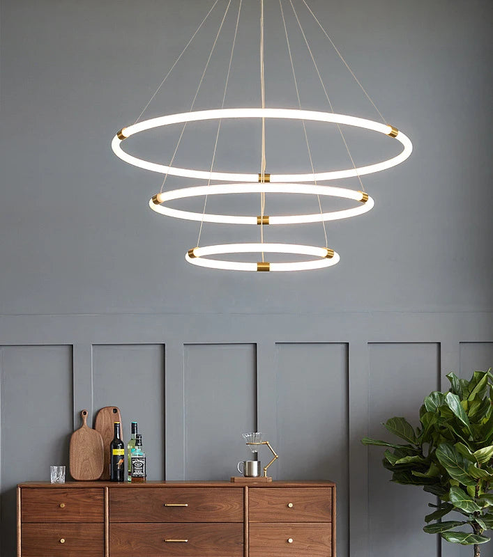 lustre moderne lumineux pour cuisine et salle à manger