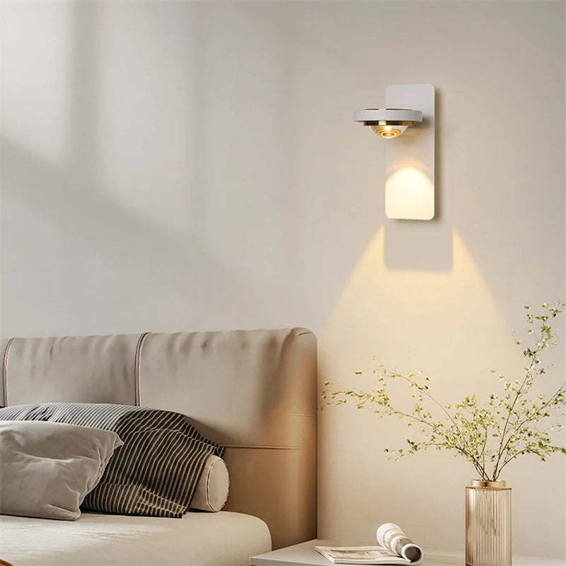 applique murale led moderne rotative à 360° protection des yeux