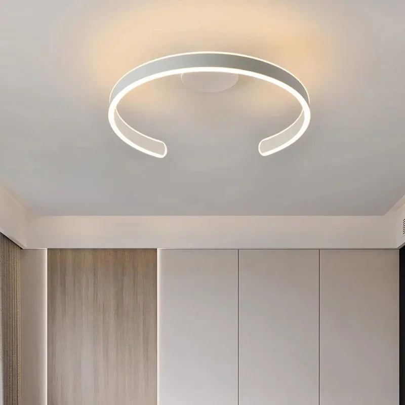 plafonnier moderne avec anneau led intégré