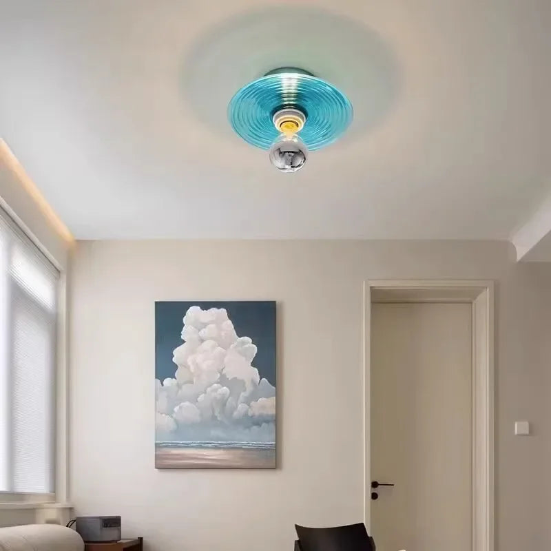 applique murale modernes à led motif d'eau design en verre simples décoratives