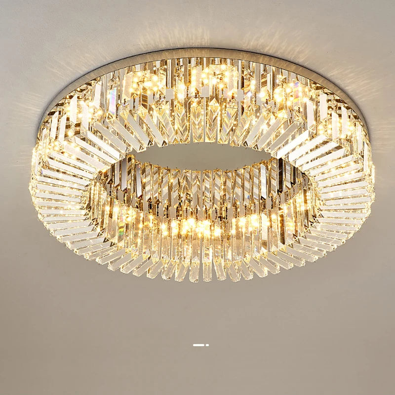 Plafonnier Led en cristal de luxe au design moderne