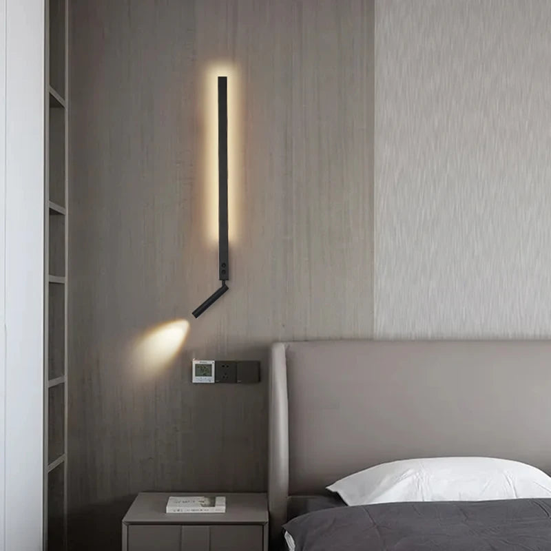 applique murale led minimaliste avec interrupteur angle réglable 3000k