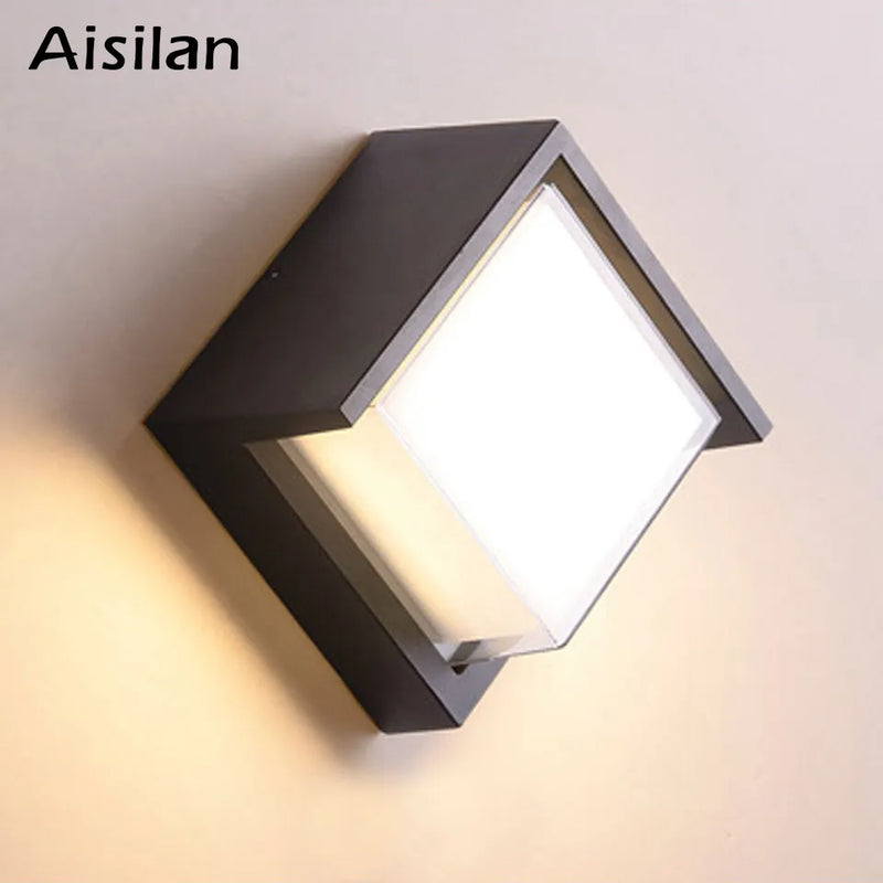 applique exterieure étanche noire aluminium blanc chaud