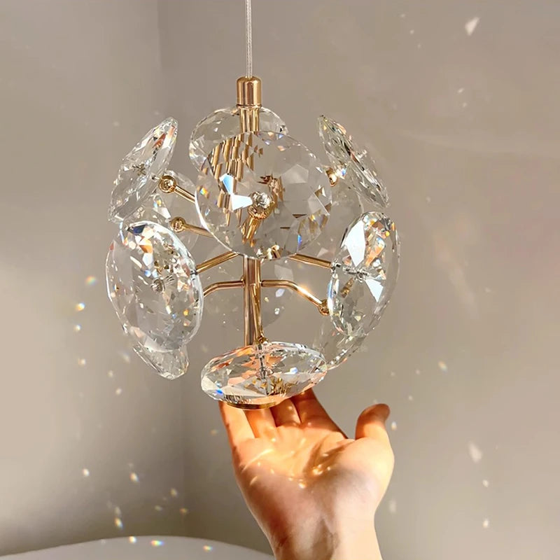Lumière moderne luxe lustres en cristal chambre lampes de chevet nordique minimaliste décor à la maison bureau allée lustre éclairage intérieur